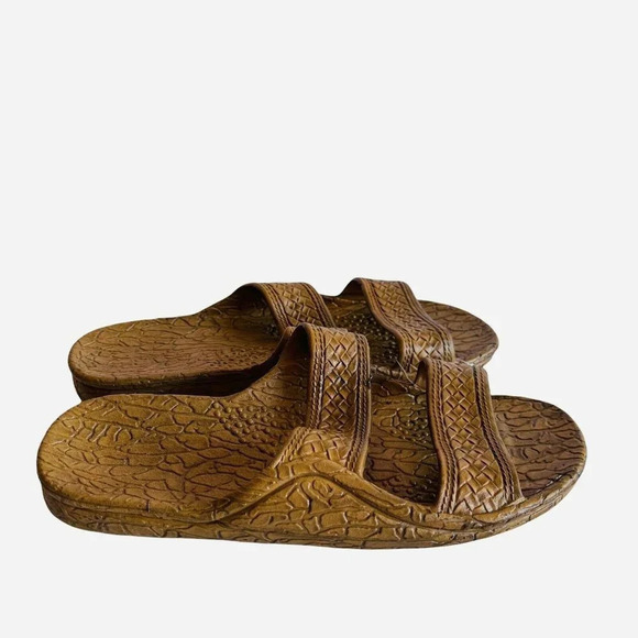 Pali Hawaii Women's Size 9 Tan Adult Classic Jandals Jesus Jelly Sandals - Picture 1 of 4